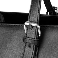 Laptop Tote Bag with Insulated Lunch Compartment PU Briefcase with Lunch Box Pocket Work Bag for Office