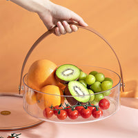 Divided Serving Tray with Lid Portable Snack Platters Charcuterie Container for Parties Picnic White