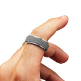 Anxiety Spinner Rings Silver Black Gold Mens Ladies Fidget Ring Rotating Titanium Steel