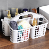 4 PCS Portable Shower Caddy with Handle for Bathroom Kitchen White