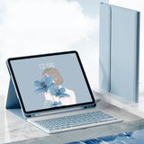 Wireless Bluetooth Keyboard with Keyboard Case and Mouse Compatible with iPad 11 (A16) 2025 And 10th 10.9(2022) Blue