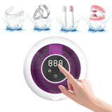 Ultrasonic Retainer Cleaner Machine 45kHz Ultrasonic Dentures Cleaner for Night Guards Braces  Aligner White