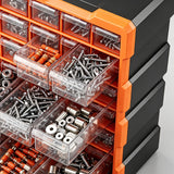 60-Drawer Tool Storage Bin Part Cabinet Box Chest Plastic Organiser With Divider