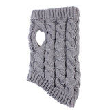Puppy Dog Winter Sweater Knitted Jumper for Small Dogs Gray