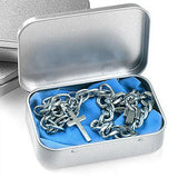 6PCS Metal Hinged Tin Box Container Portable Small Storage Container Case Small