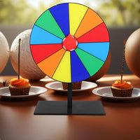 12-Slot 20cm Tabletop Lucky Prize Wheel – Spin Game for Parties & Raffles