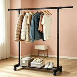 Clothing Rack Rolling Garment Rack Sturdy Portable Wardrobe Rack for Hanging Clothes