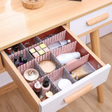 24Pcs Adjustable Clapboard Drawer Cabinet Divider Partition DIY Storage Organiser Pink