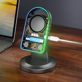 3-in-1 Induction Speaker with Phone Stand and Bluetooth 5.3 for Home Office Black