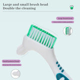 4Pcs Double Sided Denture Brushes for False Teeth Cleaning