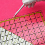 4Pcs Quilting Rulers,Sewing Ruler Quilting Square Templates Green
