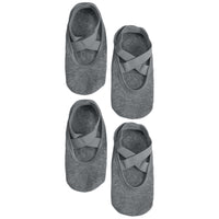 2 Pairs of Yoga Socks for Women Anti-slip Pilates Ballet Dance Socks One Size Gray