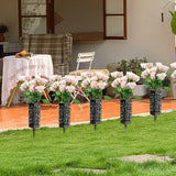 2Pcs Hollow-Out Flower Holder with Stakes Cemetery Vases for Gravestone Gravesite Garden Outdoor