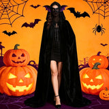 Halloween Cape with Hood for Men Women Party Stage Cloak Costume