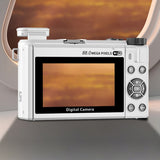 8K Digital Camera with Flip Screen WIFI Remote Control for Photography White