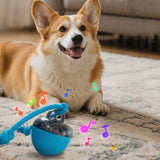 Squeaky Rolling Ball Dog Toy – Interactive Motion-Activated Chew Toy for Dogs Blue