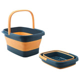 Collapsible Foot Bath Basin with Massage Acupoints Blue