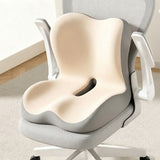 Anti Slip Seat Cushion Ergonomic for Back and Butt Support Car Office Beige