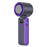 Rechargeable Handheld Portable Fan with Ice Cooler 100-Speed Control Gray