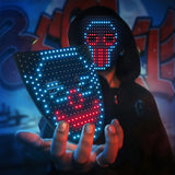 LED Gesture Sensing Mask with 50 Pattern Light Effects for Halloween Parties