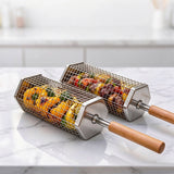 Nesting BBQ Grill Basket Set 304 Stainless Steel for Outdoor Camping