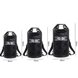 Roll-Top Backpack Dry Bag with Handle for Fishing Boating and Camping Black