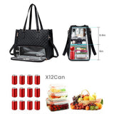 2-in-1 Insulated Lunch Tote Bag with Matching Wallet Laptop Bag for Work Travel Daily Use Bag