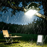 USB Cap Solar Light with 60 LEDs 3 Dimming Modes Easy Installation for Awning Camper Army Green