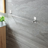 Stainless Steel Self-Adhesive Towel Rack for Bathroom – No-Drill Wall-Mounted Holder Silver