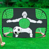 2-in-1 Portable Foldable Soccer Goal with Detachable Target - Red