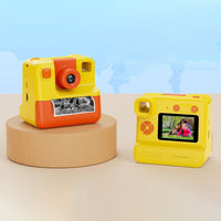 1080P Kids Instant Print Camera Digital Video Cameras with Print Papers and 32GB TF Card Yellow
