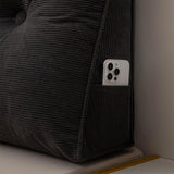 Headboard Pillow Triangle Pillows for Bed Sofa Dorm Room Black