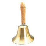 15cm Brass Hand Bell with Handle Clear Resonant Bell for Wedding Christmas Dinner Home Décor
