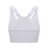 Adjustable Sports Bras Wide Strap Design for Running and Gym Fitness White