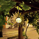 Solar Hanging Sun and Moon Lights for Garden Patio Decor Style 1