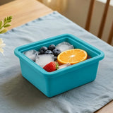 4Pcs Silicone Freezer Tray for Soup Ice Cubes with Lid for Meal Prep Style 2