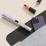 2-in-1 Rechargeable Nail File Drill 18 Bits 3 Speeds with Lamp Purple