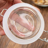 1000ml Clear Glass Airtight Storage Jar with Clamp Lid and Silicone Seal