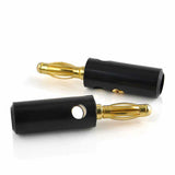 40 PCS Connector 4mm Gold Plated Banana Audio Speaker Plugs for Audio Black