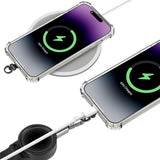 Retractable Phone Lanyard Locking Carabiner with Locking Carabiner and Metal 360 Degree Tab