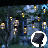 5M 20LEDs Solar Garden Light Bulb String 8 Lighting Modes Warm White Garden Decorative Lights