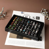 100 Slots Jewelry Ring Display Organizer Tray Case