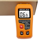 Digital Moisture Meter for Wood Damp Humidity Timber Firewood Tester LCD Analyzer Detector Orange