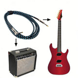 3M Electric Guitar Lead Cord Cable 6.35mm Jacks For Amp Pedals Instrument