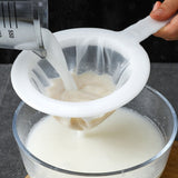 3Pcs Kitchen Ultra-fine Strainer Nylon Mesh Filter Spoon Soybean Milk Coffee Yogurt
