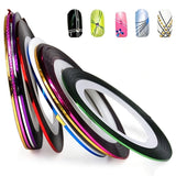 30 Rolls DIY Nail Art Striping Tape Lines for Home Salon Decor