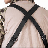 Outdoor Double Shoulder Armpit Bag with Multiple Storage Pockets Black