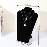 2Pcs Necklace Earring Jewelry Set Display Stand Foldable Rack for Home or Store Show Black