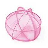 Foldable Mesh Pet Playpen Tent Pop Up Zipper for Outdoor Cats Pink