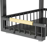 2 Tier Under Sink Organizer Slide out Pull out Cabinet Organizer Shelf for Kitchen Closet Organization Black